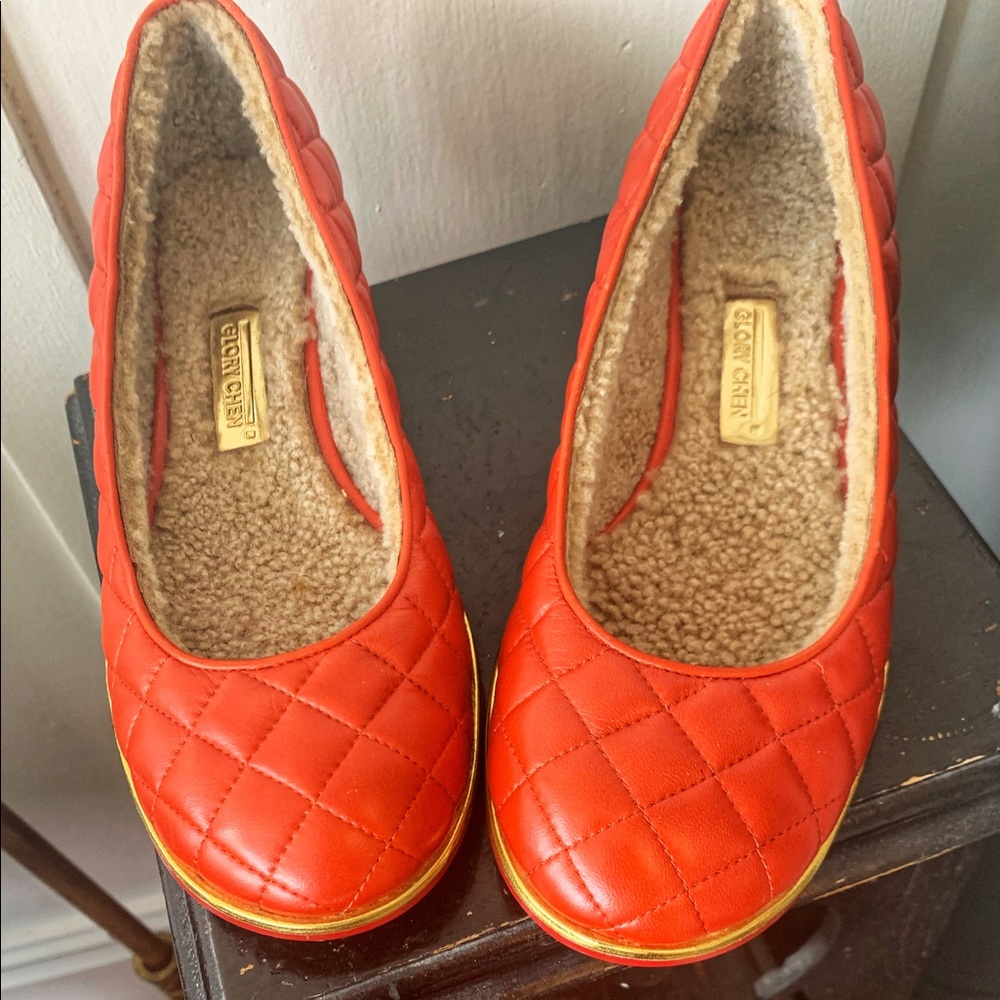 Glory Chen Bright red Flats